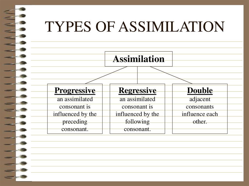 Types of Nasal Assimilation