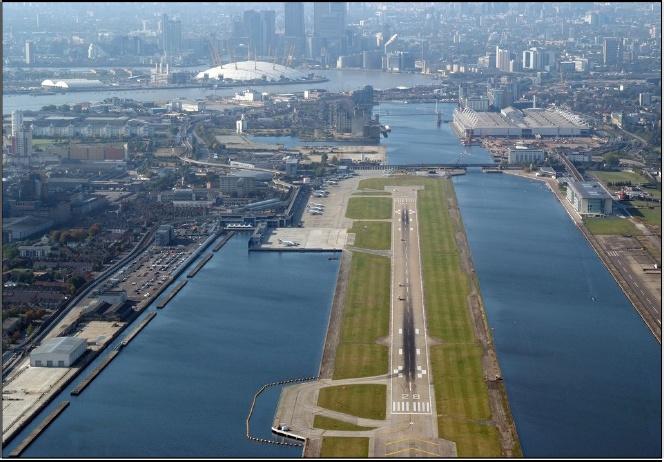 The physical design of London City Airport.