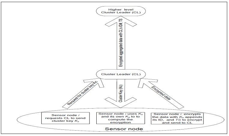 The communication mechanism between the nodes in a WSN.