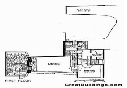 Breuer House I, Working Drawing of the first floor