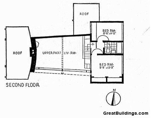 Breuer House I, Working Drawing of the second floor