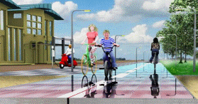 The solar road bike path