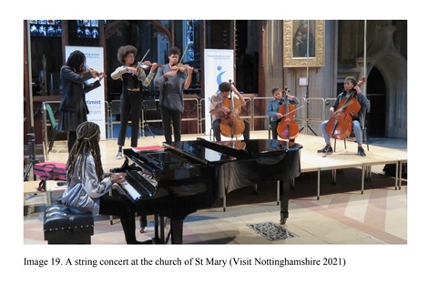 A string concert at the church of St Mary.