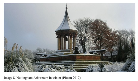 Nottingham Arboretum in winter 