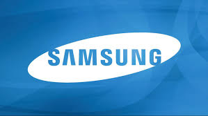 The blue Samsung logo associated with the depth and stability of sea and sky