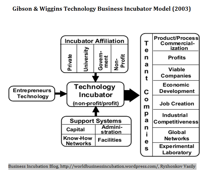 Wiggins & Gibson Technology Business Incubator Model.