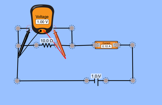 Wiring diagram for Table 2 with 1.0 V