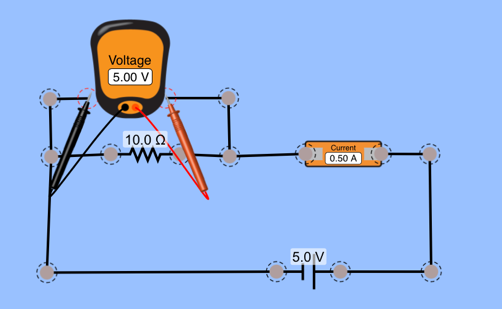 Wiring diagram for Table 2 with 5.0 V